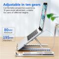 Metal Laptop Stand | Portable Aluminum Folding Adjustable Laptop Stand, Compatible with All Laptops (up to 15.6 inches). 