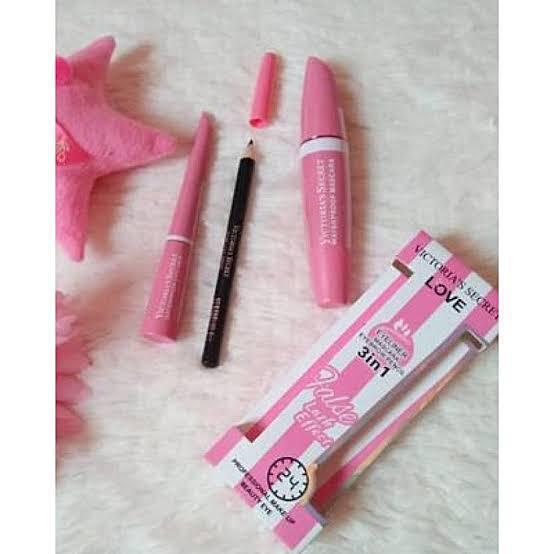 Liquid Eyeliner Pencil+Waterproof Mascara Set Cosmetics New Brand Eye Liner Thick Curling Mascara Eyebrow Pencil Makeup
