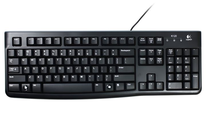 L-ogi-tech K120 Ergonomic Design Typing Keyboard Very Smooth Keys For fast typing for Home And Office Use.(Refurbished)