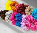 12 pcs Hair Scrunchie silk fabric for hair ties. 