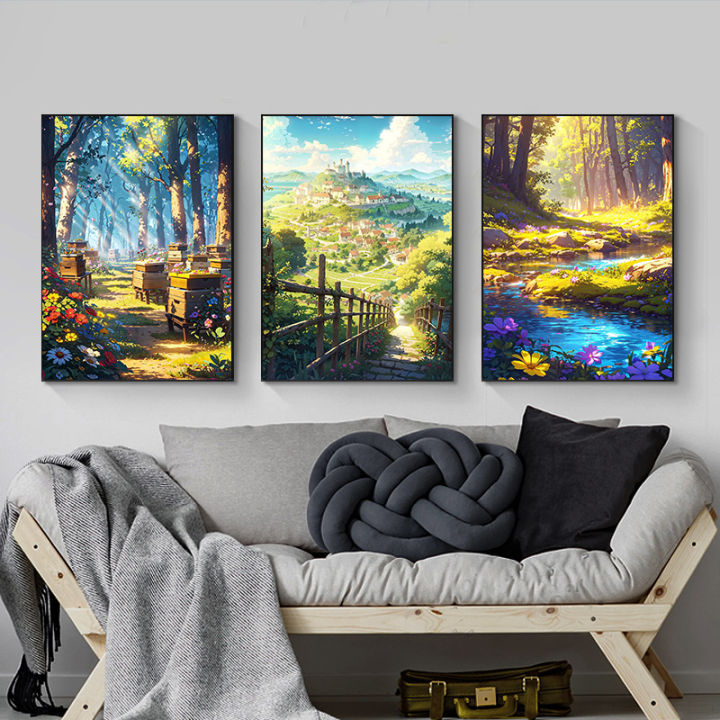 Decor,%20wall%20home%20decoration%20featuring%20the%20magnificent%20scenery%20of%20a%20natural%20valley%20in%20spring%20with%20wildflower%20fields%20poster,%20wind%20summer%20landscape%20canvas%20painting.%20-%20Image%203