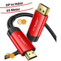10ft Mini DisplayPort/ Standard Display Port Male to HDMI Male Cable, 1080p, Sliver-Plated Plugs. 