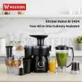 Western Multifunctional Kitchen Robot W-2404 | 600W Heavy Duty Motor | All-in-1 Juicer Blender Grinder Chopper | Unbreakable Jug & Cup | Food Processor for Kitchen | 2-Year Warranty – Heavy Duty Machine – Meat Chopper – Juicer Blender – Mini Grinder. 