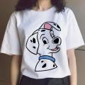 Cute Disney 101 Dalmatians Anime T Shirt Men Women Funny Lady and The Tramp T-shirt Kawaii Manga Tshirt Graphic Top Male Female. 