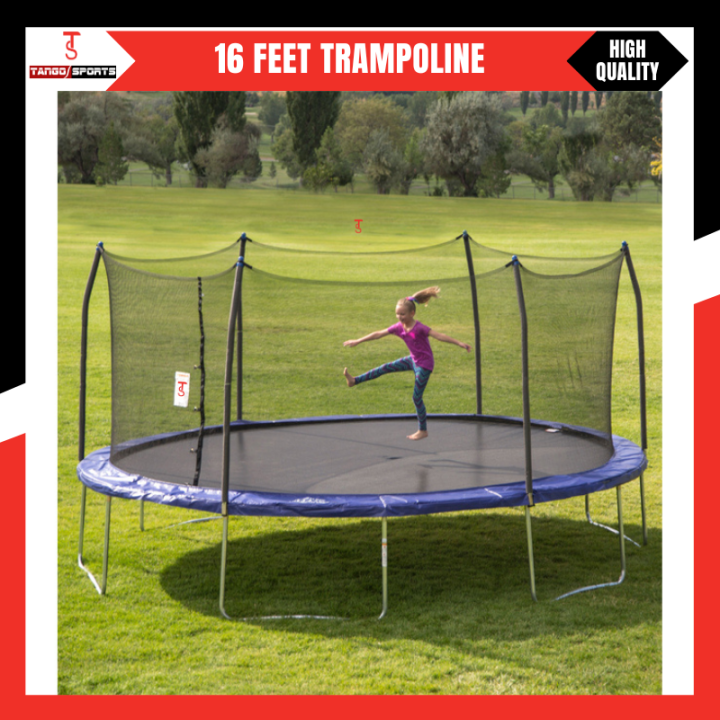 Trampoline 16 Feet Round Trampoline and Enclosure with spring