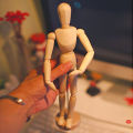 Wooden drawing Draft 14 Various poses produced Drawing material Movable model Doll 14 cm. 