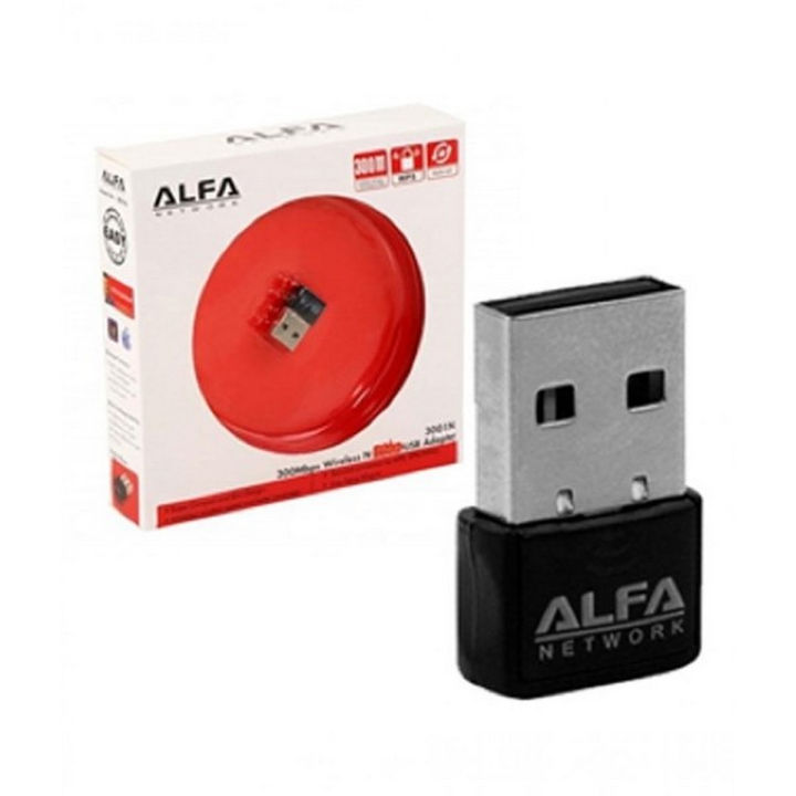 【Auto-Run】ALFA WIFI Wireless Network Adapter Lan Card Dongle 802.11N - Plug and Play - 300Mbps Wireless Transmission Rate - with Driver CD for Desktop Computers and Laptops