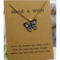 Butterfly Necklace for Girls Korean Fashion Butterfly Pendant Necklace for women Make a Wish Necklace Gift for her. 