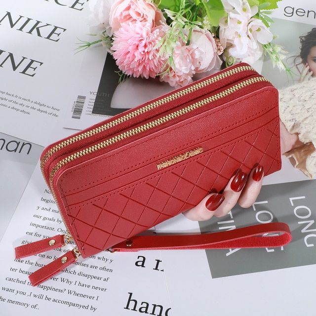 Long Women s Wallet Female Purses Tassel Coin Purse Card Holder Wallets Female Pu Leather Clutch Money Bag Pu Leather Wallet