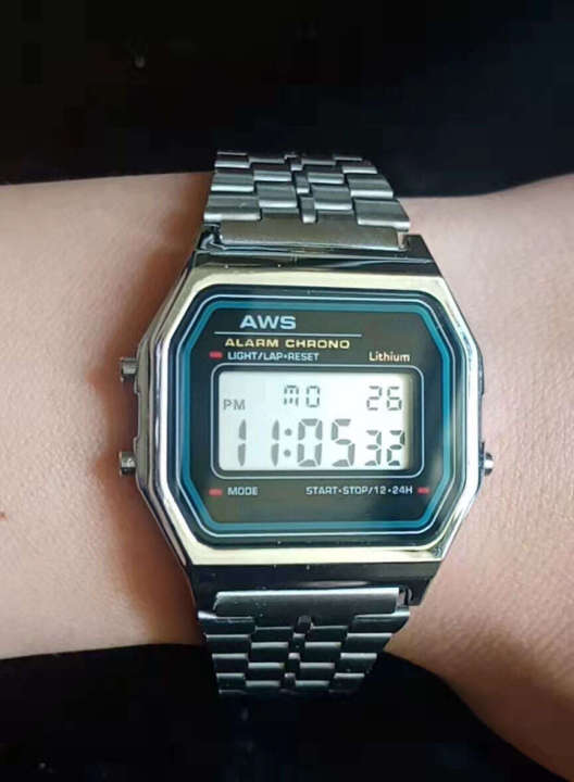 New Sier Glow A159 Card Home Same Japanese and Korean Style Electronic Ultra Thin Watch