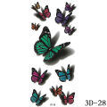 1pcs 3D Butterfly Tattoos Stickers Rose Flower Girls Women Body Art Water Transfer Temporary Tattoo Sticker Arm Wrist Tatoo. 