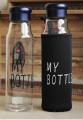My Bottle Glass Water Bottle with Cover Bag - 550ml. 