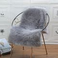 Faux Sheepskin Rug Grey Sheep Foot Door Mat Rug 2ft x 3ft. 