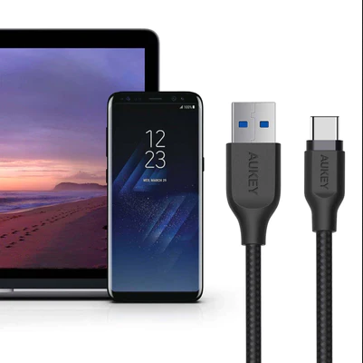 Aukey%20Braided%20Nylon%20USB%203.1%20Gen%201%20A%20to%20C%20Cable%20(3.95ft)%20(CB-AC1)%20-%20Image%205