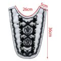New black and white sequin raw edge appliqué embroidery bead patch fashion clothing accessories semi-finished products factory direct sale. 