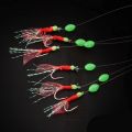 Luminous Saltwater Baitiao Fishing Sardine Mackerel Pesca Fishskin String Hooks For Freshwater Feather Lures Artistic Fishing Lures Shrimp Skin Hook Artificial Feather Bait Feather Fishing Hook. 