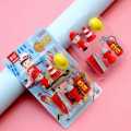 Fire  Fighter 6 Pieces Hero Eraser Set Gift Box Christmas Gift Fire Truck Modeling Fire Fighting Eraser Set Non-PVC Mini Rubber Erasers for Pencil Kids Gift School Student Brand: HOMIES. 