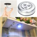 LED Tap Touch Cabnet Kitchen Light | One Touch Operated Light | Stick Pat Lamp 3 Led Kitchen Cabinet Light | Night Light Battery-powered Bedside Emergency Cabnet  Lamps. 