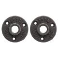 2X 1/2 inch Black Cast Iron Pipe Fittings Floor Flange BSP Threaded. 