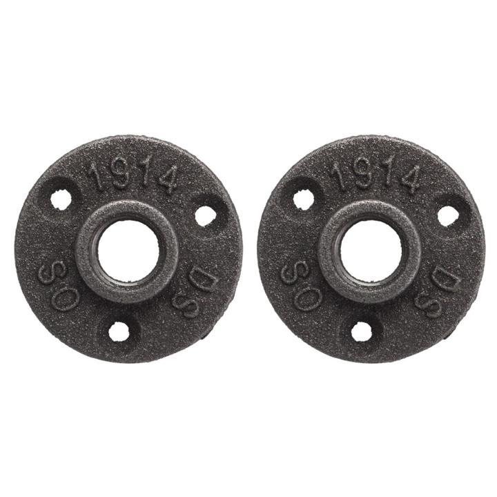 2X 1/2 inch Black Cast Iron Pipe Fittings Floor Flange BSP Threaded