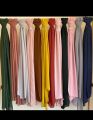 Chiffon Georgette  Hijab Scarf for girls Easy to wear Double Loop Plain Chiffon Georgette  Hijab Stoller Scarf- Multicolour Dupattas for girls and women. 