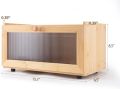 Large bread box bread basket wooden box storage boxes kitchen counter organizer wooden storage box bread storage. roll top breadbox. bread boxes for kitchen countertop. Bamboo wooden boxes. 