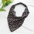 Women Bandana Elastic Soft Boho Hair Band Printed Hair Scarf Gifts Black. 