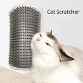 Cat Corner Brush Comb Massager for Cat Arch Plastic Scratcher Remove Hair Comb Grooming with Catnip Cat Self Cleaning Cat Supply. 