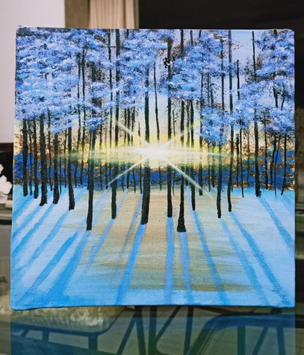 Wall Painting, Wall decor, Home decor, Original Handmade Acrylic Painting, SIZE: 12x12 INCHES, Painting on canvas, Paintings for SALE, Gift Paintings