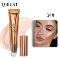 QIBEST Liquid Highlighter With Cushion Applicator Face Makeup Natural Bronzer Moisturizing Cream Soft Makeup Shimmer Highlight. 
