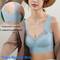 Women Sport Bras Lace Plus Size Bralette Backless Seamless Bra Brassiere Vest Gathers Shock-Proof Soutien Gorge Wireless Top BH. 