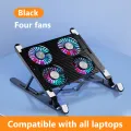 New Laptop Cooler Base Stand Foldable Laptop Cooling Pad Portable Adjustable Notebook Stand for 11-17.3 Inch with 2/4 Fans. 