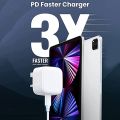 EZone 20W USB-C Fast Charger for iPhone and iPad, PD Charging Adapter with Cable. 