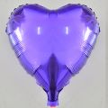 Silver & Purple Hearts Foil Balloons & 10 Latex Balloons. 