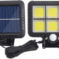 Solar Flash Security Light, Wall Lights Outdoor Flood Light - 120 LED PIR Motion Induction IP65 Waterproof, Up to 10 Hours Illumination,Easy-to-Install Split Solar Light for Front Door,Yard,Garage,Lawn. 