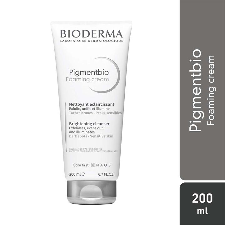 Bioderma Pigmentbio Foaming Cream 200ml - Brightening and Exfoliating Cleanser for Dark Spots and Hyperpigmentation