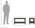 Tables and Trolleys - Solid Wood Coffee Table  (Finish Color - Dark Brown). 