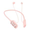 （New）Porui LED Diplay Wirele Bluetooth 5.3 Headphone Neck Hanging Magnetic Headet Memory Collar Aborption Earphone Cable port In Ear Earphone with Mic. 