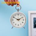 Analog Alarm Clock for Bedroom Vibrant Color Retro Alarm Clock with Night Light Accurate Quartz Movement Metal Hanging Ring Southeast Asian Buyers' Favorite Eye-friendly Alarm Clock. 