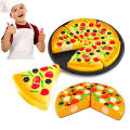 Cute Pretend Play Pizza Cutting Set Interactive Toy with Slices and Accessories for Kids. 