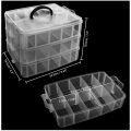 Multi layer Transparent Plastic Removable Grid Painting Brush Art Craft Stationary Accessories Case Box Organiser. 