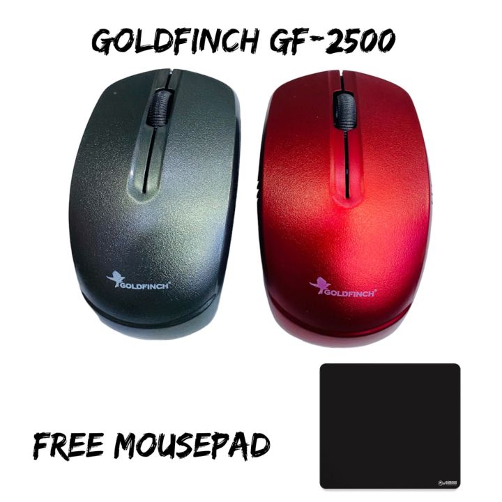 WIRELESS OPTICAL MOUSE 2.4 GHZ GOLDFINCH GF-2500 NEW DESIGN BEST FOR CASUAL USE