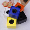 Portable ABS Injection Molding Square Cube Shaped Interview Mic Microphone Flag Station Logo. 