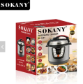 sokany 2401 High Quality Household Electric Pressure Cooker Stainless Steel Multi 6L Capacity Pressure Pot Cookers. 