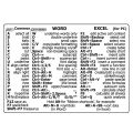 30Pcs Windows+ Word/Excel /Adobe Photoshop Keyboard Guide Shortcut Sticker MJ. 