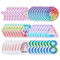 48PCS 6 Styles Fidget Tactile Rough Textured Strips Reusable Sensory Strips for Anxiety Sensory Stickers. 
