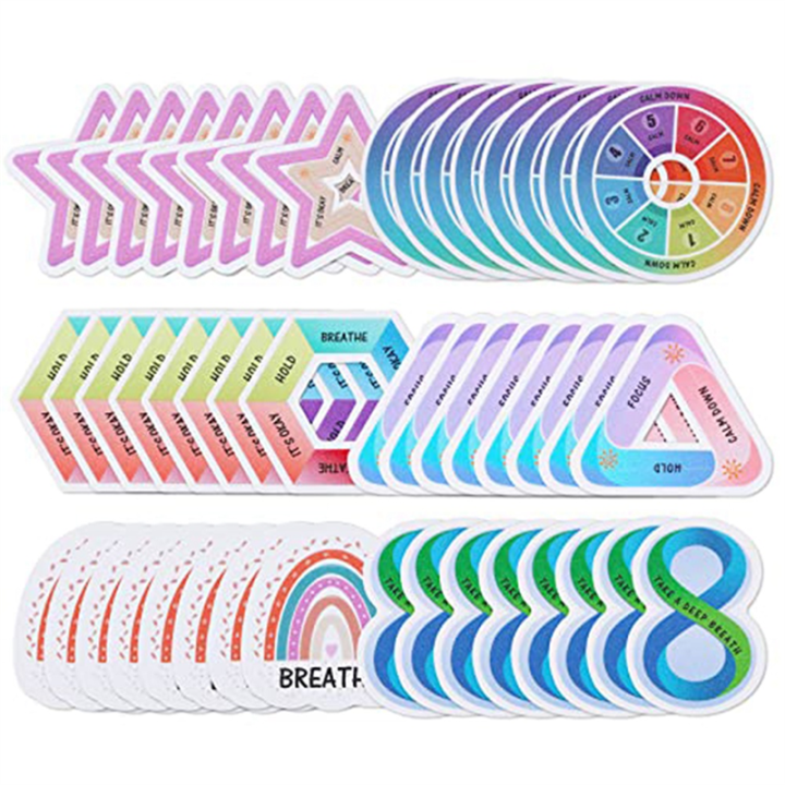 48PCS 6 Styles Fidget Tactile Rough Textured Strips Reusable Sensory Strips for Anxiety Sensory Stickers