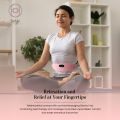 Portable Cordless Heating Pad for Menstrual Cramps Relief, Heating Pad for Stomach, 3-Speed Temperature Adjustment and 4-Speed Massage Modes, Back and Belly Heating Pad for Women(Pink). 