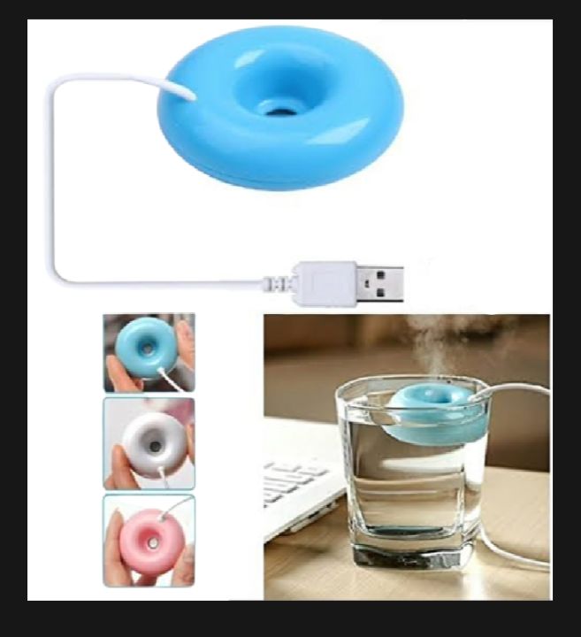Portable Mini USB Donut Humidifier Air Purifier Aroma Diffuser Office Home Ca