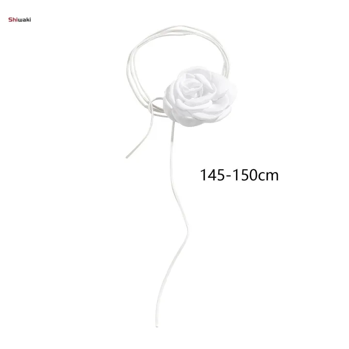 Flower%20Lace%20up%20Necklace%20Dress%20Jewelry%20Floral%20Choker%20White%20-%20Image%207